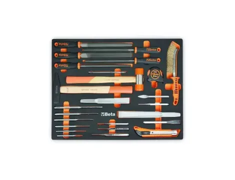 BETA - Zestaw 25 szt. narzędzi w miękkim profilowanym wkładzie, model 2458/MM230 - 2458/MM230