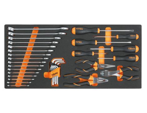 BETA - Zestaw narzędzi 34 sztuki w miękkim wkładzie profilowanym - 2750/MC10