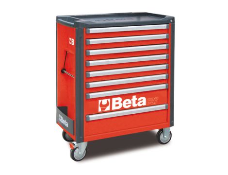 BETA - Wózek narzędziowy C37 z 8 szufladami czerwony - 3700/C37/8-R