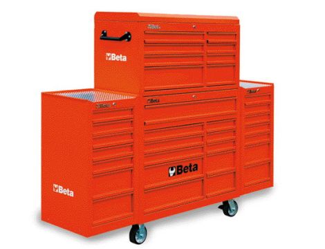 BETA - Wózek C38R z zestawem skrzyń narzędziowych czerwony - 3800/C38CR