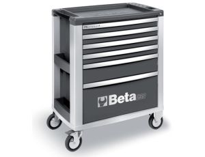BETA - Wózek narzędziowy C39 aluminium z 6 szufladami szary - 3900/C39-6/G