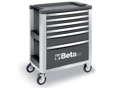 BETA - Wózek narzędziowy C39 aluminium z 6 szufladami szary - 3900/C39-6/G
