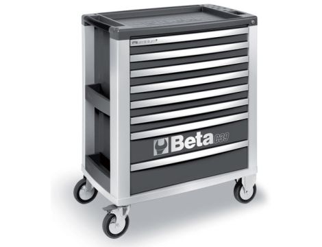 BETA - Wózek narzędziowy C39 aluminium z 8 szufladami szary - 3900/C39-8/G