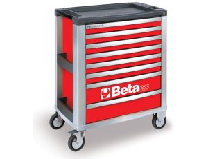 BETA - Wózek narzędziowy C39 aluminium z 8 szufladami czerwony - 3900/C39-8/R
