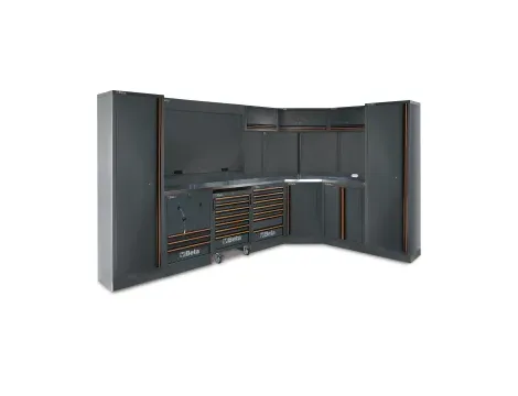 BETA - Zestaw mebli warsztatowych ze stalowym blatem system C45PRO Beta 4500/C45PRO/GX - 4500/C45PRO/GX