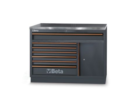 BETA - Moduł stały z 7 szufladami i blatem INOX C45PRO - 4500/C45PRO/M7A/X