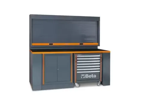 BETA - Zestaw mebli warsztatowych system rsc55 pusty szary ral7016/detale ral2011 - 5500/C55PB-PRO/8