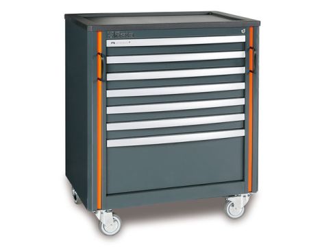 BETA - Wózek narzędziowy z 7 szufladami systemu C55 szary - 5500/C55C7