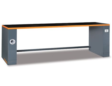 BETA - Stół warsztatowy C55PRO-B o długości 2,8 m z dodatkowym wyposażeniem szary - 5500/C55PRO-BG/2.8