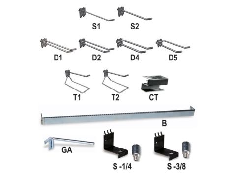 BETA - Hak podwójny D4 do regałów C68 - 6888/D4