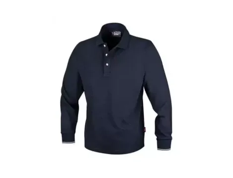 BETA - Koszulka polo bawełniana z długim rękawem granatowa 7557BL Rozmiar M - 075570202