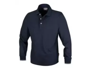 BETA - Koszulka polo bawełniana z długim rękawem granatowa 7557BL Rozmiar XXL - 075570205