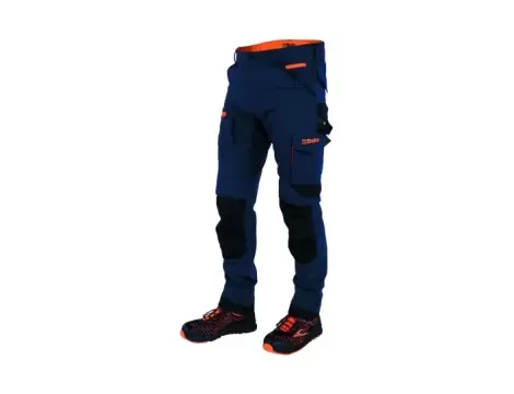 BETA - Spodnie robocze streczowe z kieszeniami niebieskie 7650B Rozmiar XS - 076500100