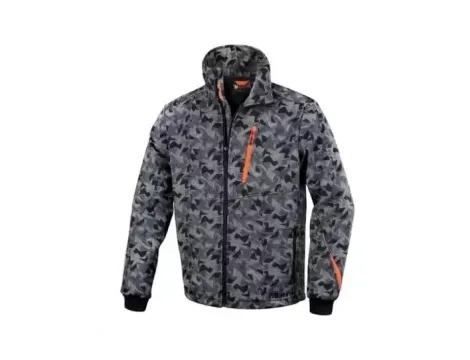 BETA - Kurtka Softshell bluza z zamkiem szary kamuflaż 7658CM Rozmiar XXL - 076580105
