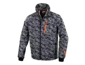 BETA - Kurtka Softshell bluza z zamkiem szary kamuflaż 7658CM Rozmiar XXXL - 076580106