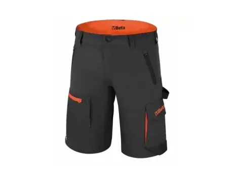 BETA - Spodnie robocze stretchowe krótkie z kieszeniami szare 7661G Rozmiar XS - 076610000