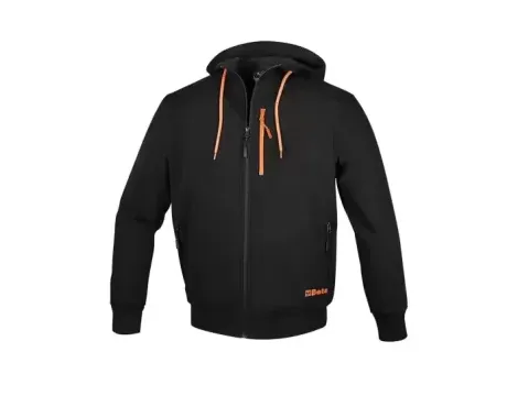 BETA - Bluza z kapturem zapinana na zamek czarna 7665N Rozmiar XXL - 076650005