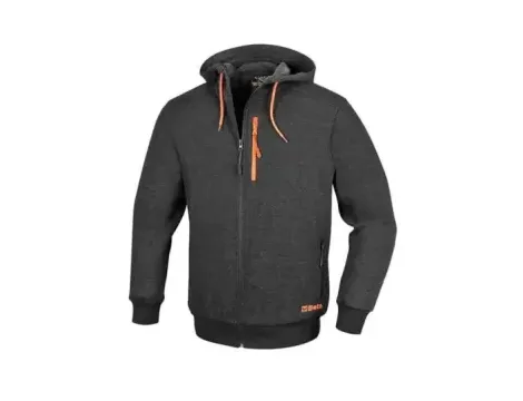 BETA - Bluza z kapturem zapinana na zamek szara 7665G Rozmiar XXL - 076650105