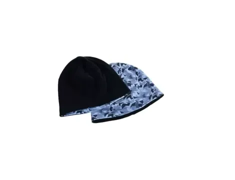 BETA - Czapka zimowa polarowa dwustronna czarna/szary kamuflaż 7980NC uniwersalna - 079800112
