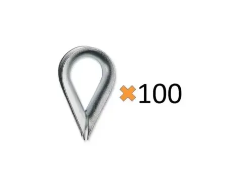 BETA - Kausze do lin, model lekki, ocynkowane 5mm 100 szt.  - 8020/S5