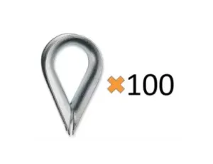 BETA - Kausze do lin, model lekki, ocynkowane 6mm 100 szt.  - 8020/S6