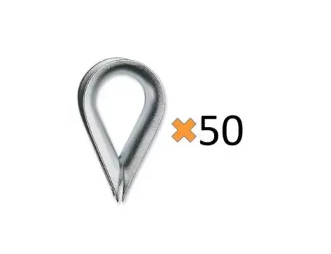 BETA - Kausze do lin, model lekki, ocynkowane 8mm 50 szt.  - 8020/S8