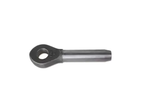 BETA - Końcówka kuta oczkowa czarna do lin stalowych 6mm - 8702N/6