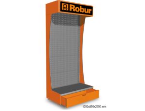 BETA - Regał przyścienny wystawienniczy Robur pusty - C88R/1