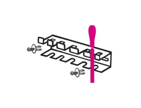 BETA - Uchwyt do pilników 1719BMA 1719BMD Q-T-P-M-R na 5 przegród z dwoma kołkami zabezpieczającymi  - 8888/S1719BM