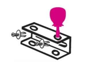 BETA - Uchwyt do wkrętaków krótkich na 2 przegrody z dwoma kołkami zabezpieczającymi  - 8888/SGN