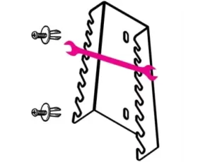 BETA - Uchwyt do kluczy płaskich (Seria 55) 6x7-20x22mm na 8 przegród z dwoma kołkami zabezpieczającymi  - 8888/S55/8