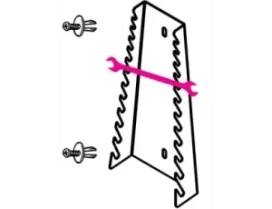 BETA - Uchwyt do kluczy płaskich (Seria 55) 6x7-30x32mm na 12 przegród z dwoma kołkami zabezpieczającymi  - 8888/S55/12
