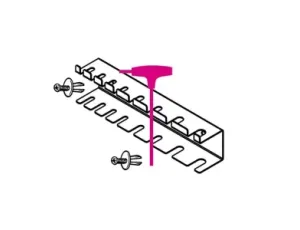 BETA - Uchwyt do 8 kluczy typu T serii 96T-97TTX z dwoma kołkami zabezpieczającymi  - 8888/S96T/8