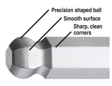 Zestaw imbusów calowych ,050 - 3/8 BONDHUS - długie, z kulką [13 cz.] - 6