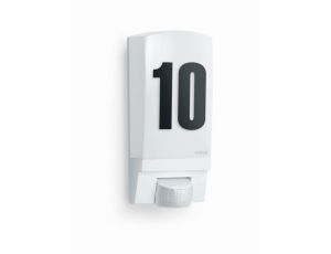 Lampa elewacyjna z czujnikiem ruchu i zmierzchu Steinel L 1 S PIR max.60W E27 IP44 IK07 230V biała / tworzywo sztuczne