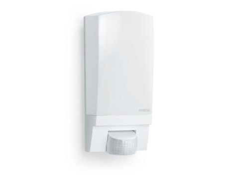 Lampa elewacyjna z czujnikiem ruchu i zmierzchu Steinel L 1 S PIR max.60W E27 IP44 IK07 230V biała / tworzywo sztuczne - 2