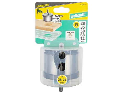 Otwornica uniwersalna 28,35,50,68,75 mm Wolfcraft PRO - 4