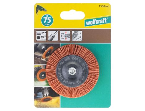 Szczotka tarczowa 75 mm Wolfcraft - pokryta nylonem / zgrubna - 2