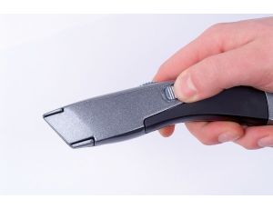 Nóż z ostrzem trapezowym, aluminiowy, Wolfcraft - image 2
