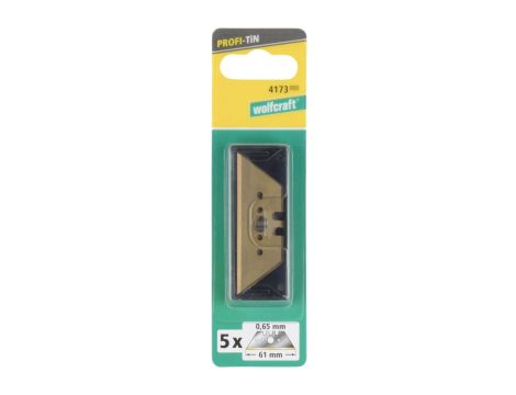 Ostrza trapezowe 61 / 0.65 mm Wolfcraft - pokryte tytanem [5 szt.] - 4