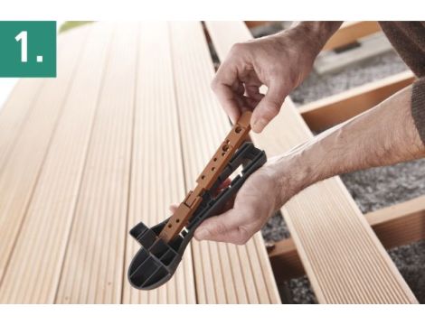 Łącznik do niewidocznych połączeń tarasu Wolfcraft [100 szt.] - 2