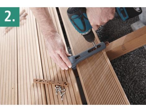 Łącznik do niewidocznych połączeń tarasu Wolfcraft [100 szt.] - 3