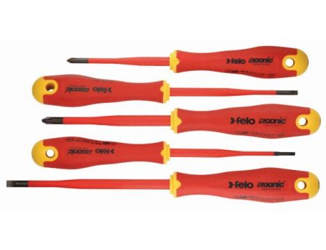 Zestaw wkrętaków FELO - ERGONIC VDE SLIM [5 szt.] + wkrętak płaski STUBBY płaski 5,5 GRATIS - 3