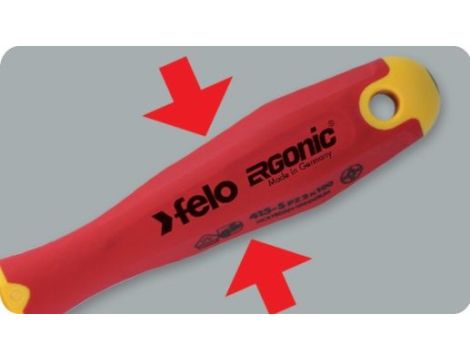 Zestaw wkrętaków FELO - ERGONIC VDE SLIM [5 szt.] + wkrętak płaski STUBBY płaski 5,5 GRATIS - 6