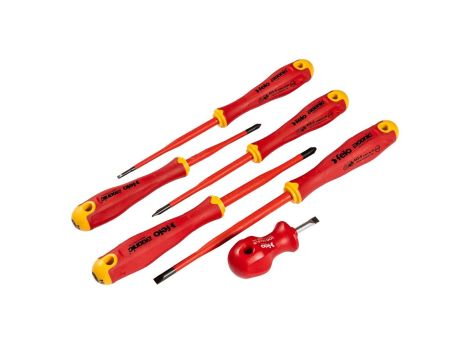 Zestaw wkrętaków FELO - ERGONIC VDE SLIM [5 szt.] + wkrętak płaski STUBBY płaski 5,5 GRATIS - 2
