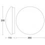 Plafoniera LED STEINEL RS 16 LED 9,5W 958lm 4000K IP44  z czujnikiem ruchu i zmierzchu HF 230V biały / szkło - 5
