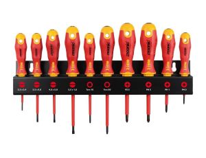 Zestaw wkrętaków Ergonic VDE FELO na szynie [10 cz.]