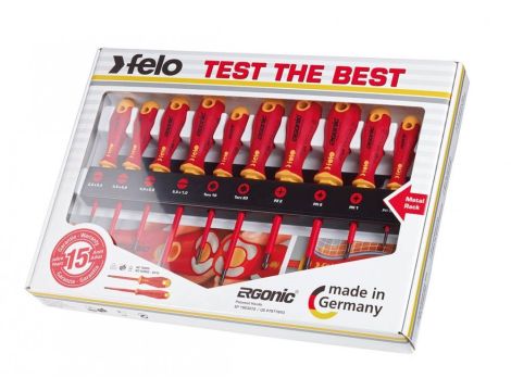 Zestaw wkrętaków Ergonic VDE FELO na szynie [10 cz.] - 2