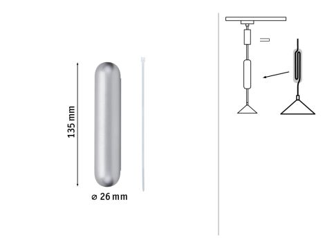 Adapter wahadłowy systemu URail chrom mat / tworzywo sztuczne - 5