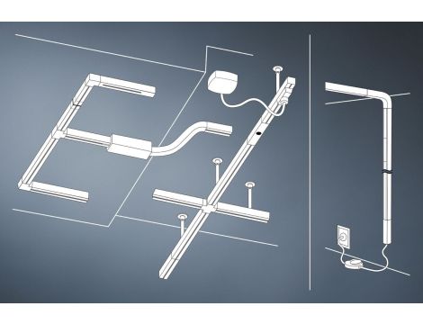 Szynoprzewód URail system 1m 230V chrom mat / metal - 4